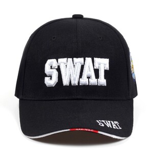 Фото - Чоловіча бейсболка Narason в чорному кольорі з лого SWAT - Men box