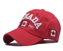 Фото - Червона унісекс бейсболка Narason з вишивкою Canada - Men box