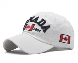 Фото - Біла унісекс бейсболка Narason з лого Canada - Men box
