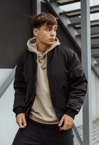 Фото - Черный молодежный бомбер Staff eni black - Men box