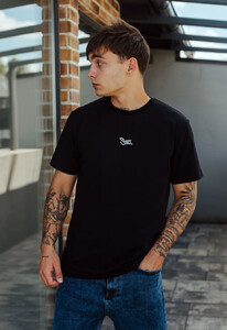 Фото - Футболка черная с белым лого Staff black logo front - Men box