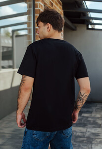 Фото - Футболка черная с белым лого Staff black logo front - Men box
