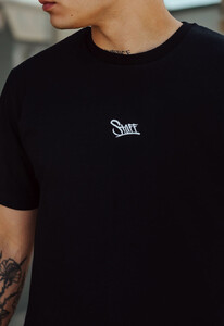 Фото - Футболка черная с белым лого Staff black logo front - Men box