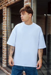 Фото - Футболка біла вільна Staff white oversize - Men box
