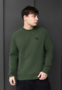 Фото - Світшот кольору хакі з логотипом Staff khaki logo - Men box