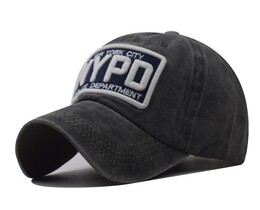 Фото - Черная бейсболка Narason из хлопка с лого NYPD - Men box