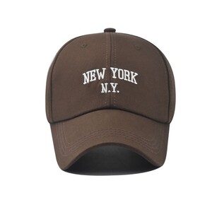 Фото - Коричнева бейсболка Narason з бавовни з лого New York - Men box
