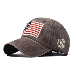 Фото - Коричнева чоловіча кепка Narason з нашивкою America - Men box