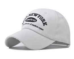 Фото - Біла унісекс бейсболка Narason з чорним лого New York - Men box