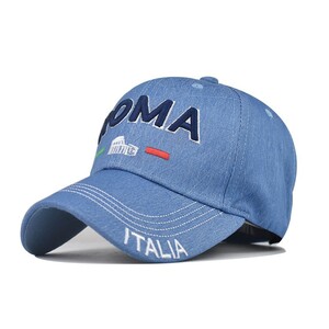 Фото - Бавовняна синя бейсболка Narason з вишитим лого Italia - Men box