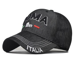 Фото - Чоловіча чорна кепка Narason з вишивкою Italia - Men box