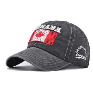 Фото - Чорна кепка Narason з яскравим принтом Canada - Men box