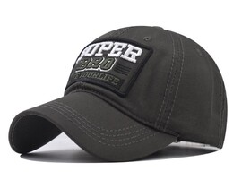 Фото - Сіра спортивна бейсболка Narason з нашивкою Super Bro - Men box