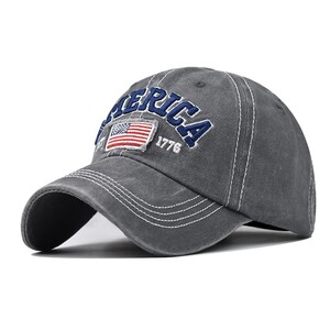 Фото - Спортивна сіра кепка Narason з нашивкою America - Men box