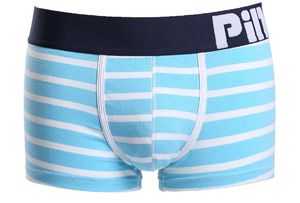 Фото - Полосатые мужские трусы боксеры Pink Hero - Men box