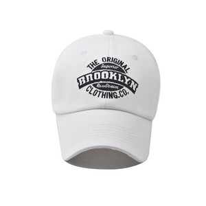 Фото - Бавовняна біла бейсболка Narason з чорним лого Brooklyn - Men box