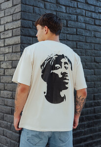 Фото - Футболка бежевая с принтом Staff 2P oversize - Men box