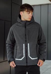 Фото - Куртка цвета графит Staff cu soft shell graphite - Men box