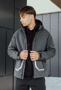 Фото - Куртка цвета графит Staff cu soft shell graphite - Men box