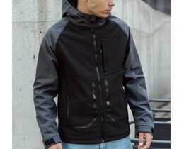 Фото - Мужская двухцветная куртка Staff cu soft shell black & graphite - Men box