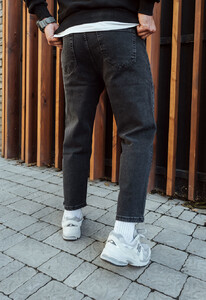 Фото - Джинсы свободные темно-серые Staff dark gray mom - Men box
