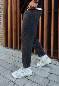 Фото - Джинсы свободные темно-серые Staff dark gray mom - Men box