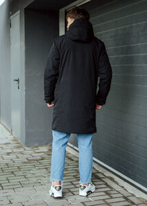 Фото - Однотонная черная парка Staff vo black - Men box