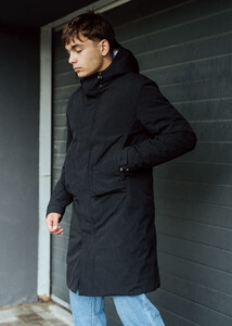 Фото - Однотонная черная парка Staff vo black - Men box