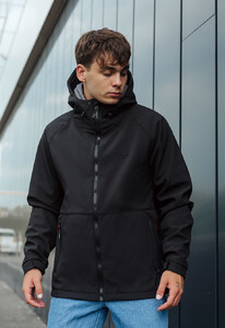 Фото - Черная однотонная куртка Staff ita soft shell black - Men box