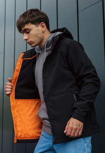 Фото - Черная однотонная куртка Staff ita soft shell black - Men box