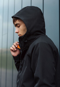 Фото - Черная однотонная куртка Staff ita soft shell black - Men box