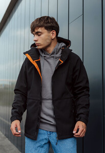Фото - Черная однотонная куртка Staff ita soft shell black - Men box