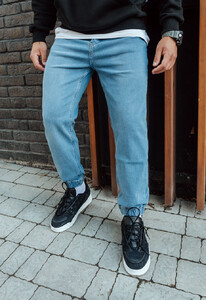 Фото - Джинсовые джоггеры голубые Staff light blue regular - Men box