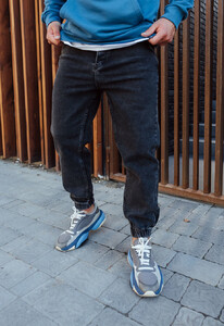 Фото - Джинсовые джоггеры черные Staff black regular - Men box