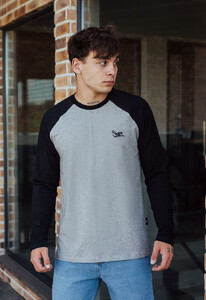 Фото - Лонгслив серо-черный Staff logo black & gray melange - Men box