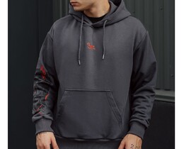 Фото - Худи мужское темно-серое Staff wolf oversize - Men box