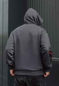 Фото - Худи мужское темно-серое Staff wolf oversize - Men box