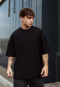 Фото - Футболка оверсайз чорна Staff black oversize - Men box