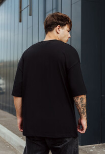 Фото - Футболка оверсайз чорна Staff black oversize - Men box