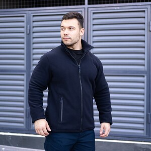Фото - Толстовка утеплена Pobedov Voin темно-синього кольору - Men box