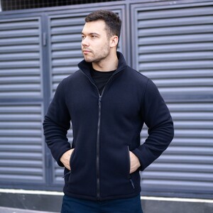 Фото - Толстовка утеплена Pobedov Voin темно-синього кольору - Men box