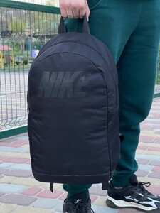 Фото - Стильний рюкзак з поліестеру чорний з брендованим лого - Men box