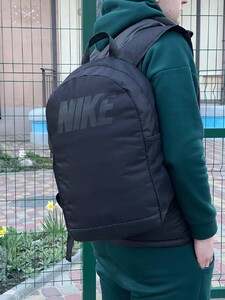 Фото - Стильний рюкзак з поліестеру чорний з брендованим лого - Men box