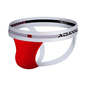 Фото - Мужские джоки Adannu красного цвета с белой резинкой - Men box