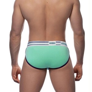 Фото - Мужские брифы Pump бирюзовые с фиолетовыми вставками - Men box