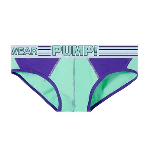 Фото - Мужские брифы Pump бирюзовые с фиолетовыми вставками - Men box