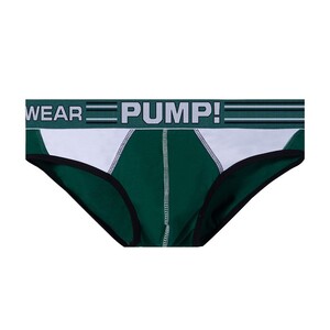 Фото - Бріфи Pump темно-зеленого кольору з білими вставками - Men box