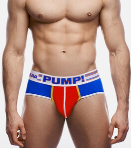 Фото - Чоловічі бріфи Pump синього кольору з білим кантом - Men box