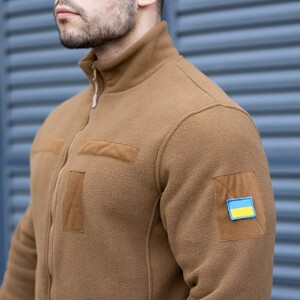 Фото - Утепленная толстовка Pobedov Voin цвета койот с липучками - Men box
