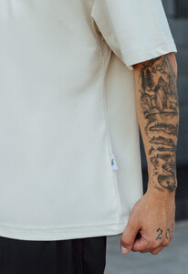 Фото - Футболка оверсайз молочная Staff milk oversize basic - Men box